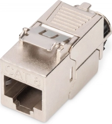 Keystone-modul RJ45 (8P8C) Cat 8.1 STP, skærmet, værktøjsfri, stål