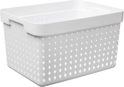 Organisationskurv Seoul stor, hvid, 35,7 × 23,8 × 20,9 cm