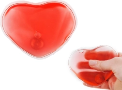 Genanvendelig gel-varmepude til hænder i hjerteform Malatec