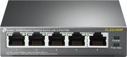 TP-Link 5-port gigabit desktop-switch med 4× PoE (TL-SG1005P)