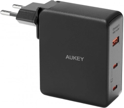 Vægoplader Aukey 140W med USB-A og USB-C