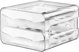 Hvidt æggeopbevaringsskab med to skuffer