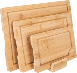 Bambus skærebrætter RUHHY 3-i-1 med stativ