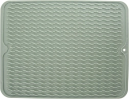 Silikoneafdrypningsmåtte til opvask, grøn 40 × 30,5 cm