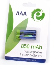 Genopladelige AAA-batterier 850 mAh, 2 stk blister