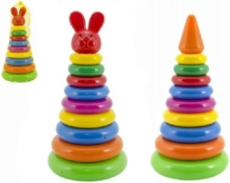 Stablepyramide med ringe til børn, plast 28 cm