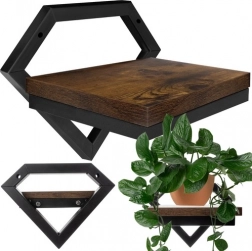 Væghængt hylde RUHHY i loftstil