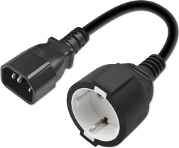 Adapter IEC 320 C14 til Schuko 0,15 m
