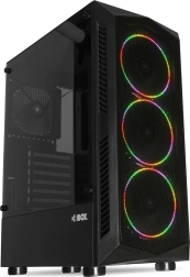 pc-kabinet iBOX Lupus 27 med hærdet glas og RGB-blæsere