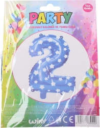 Folieballon tal 0 – Blå