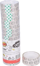 Gennemsigtig tape 18 mm x 10 m, 8 stk.