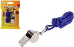 Metalfløjte med blå snor