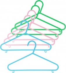 Børnebøjler til tøj 29 × 17 cm, sæt med 6 stk.