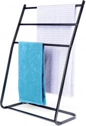 Fritstående sort metalhåndklædeholder Vilde