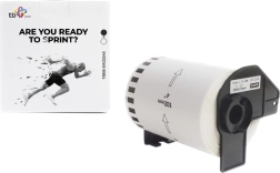 TB Print etiketter til Brother, sort på hvid, 102 mm x 30,48 m (erstatningsrulle DK-22243)