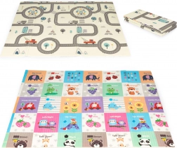 Sammenklappelig, vendbar skummåtte til læring 178×198 cm med taske