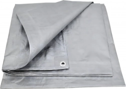 Sølvfarvet beskyttelsespresenning 3 × 4 m, UV, 80 g/m²