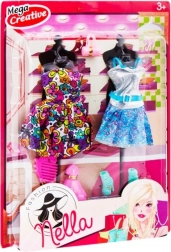 Kjoler og tilbehør til dukker – sæt med 6 dele