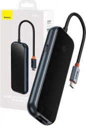 Baseus AcmeJoy 5i1 USB-C Hub med 2x USB 3.0, USB 2.0, USB-C PD og RJ45
