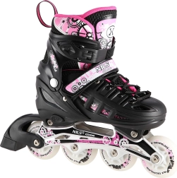 4-i-1 rulleskøjter Nils Extreme i pink – L (39-42)