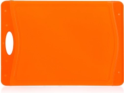 Skridsikkert skærebræt DUO, 37 × 25,5 cm, orange