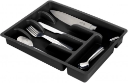 Sort bestikindsats til skuffe 36 × 25,5 cm