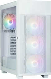 S5 NEO hvid ATX mid‑tower kabinet med FRGB blæsere
