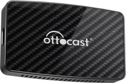 Ottocast 4‑i‑1 trådløs adapter til CarPlay/Android Auto (sort)