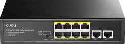 Cudy 8-port PoE+ switch med 2 gigabit-uplinkporte