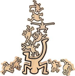 Vilac motorisk balanceleg figurer – design KEITH HARING