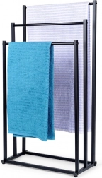 Fritstående sort metal håndklædestativ Vilde