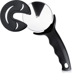 Pizzaskærer med rund skive i rustfrit stål 20 cm