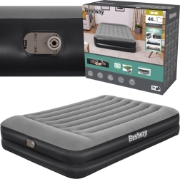 Dobbelt luftmadras med indbygget pumpe og pude 203 × 152 × 46 cm BESTWAY