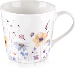 Porcelænskrus med blomsterdekoration 430 ml