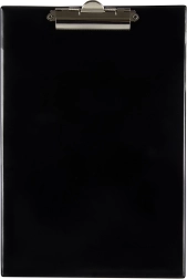 Skriveunderlag A4 med metalclips Classic sort