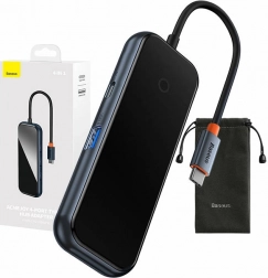 Baseus Hub USB-C til 4x USB 3.0 mørkegrå