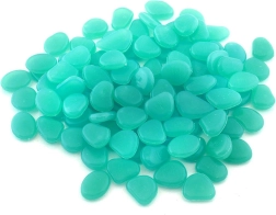 Fluorescerende lysende sten blå