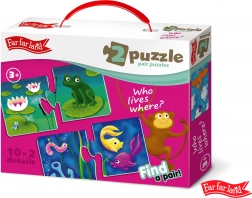 Far Far Land Matchende Dyrehuse Puslespil