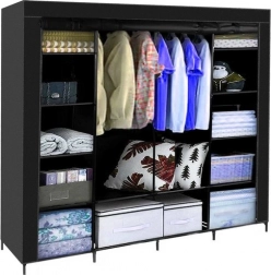Tekstilgarderobe XXL 170x170 cm Ruhhy
