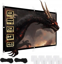 Projektionslærred 84 tommer 175x131 cm