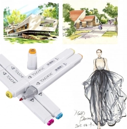 Dobbeltsidede alkoholbaserede tuscher TOUCHFIVE PRO 80 stk.