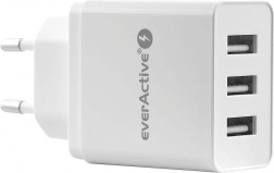 Vægoplader 3× USB 3,4 A med iQ Smart Charging hvid
