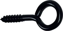 Lukket øje med skrue 14 × 25 mm, sort (10 stk)