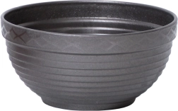 Žardinka Misa grafit 26 cm – plastikblomsterkrukke med relief