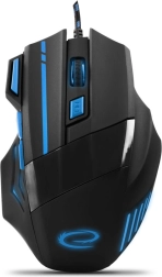 Kablet gamingmus 7D optisk USB MX201 Wolf blå