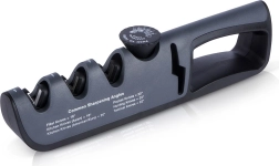 Manuel knivsliber med trinløs vinkeljustering 14–24° og fire slibetrin Vilde