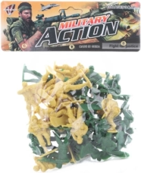 Plastiksoldater i pose 6 cm – to farvesæt