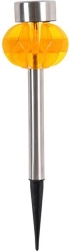 Solcelle-havebelysning 8 × 34 cm plast/rustfrit stål, LED