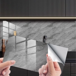 Selvklæbende marmorlignende vægpaneler 30 × 15 cm, sæt med 16 stk.