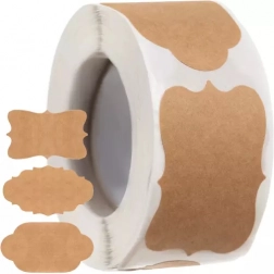 Selvklæbende vintage etiketter på rulle 300 stk.